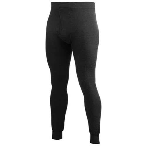 Woolpower Herren Funktionuntershose Long Johns with Fly 200, Farbe:schwarz, Größe:XL von Woolpower