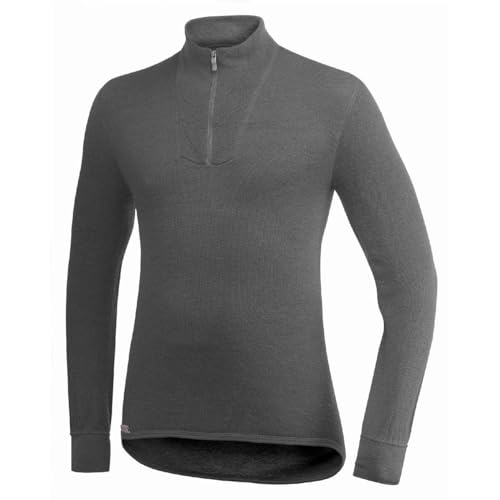 Woolpower 200 Turtleneck Long Sleeve Zipp Shirt Men - Unterwäsche, Grau - L von Woolpower