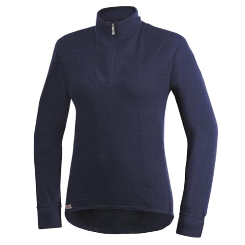 Woolpower 400 Turtleneck Long Sleeve Zipp Shirt Men - Thermounterwäsche, dunkelblau, XXS von Woolpower