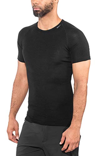 Woolpower Lite Tee Shirt Men - bielizna z merynosów, Czarny, XL von Woolpower