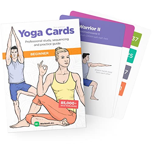 WorkoutLabs Yoga Karten - Yoga für Anfänger: Visuelle Studie, Sequenzierung & Praxis Guide Essential Posen, Atemübungen & Meditation - Plastik Yoga Karten Kinder/Eltern mit Sanskrit (Englisch) von WorkoutLabs