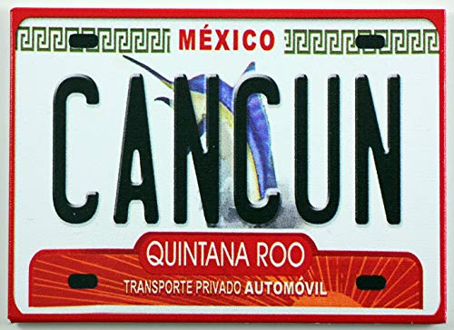World By Shotglass Cancun Mexiko Nummernschild Kühlschrank-Souvenir Magnet 6,3 x 8,9 cm von World By Shotglass