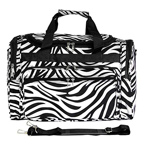 World Traveler 55,9 cm Reisetasche, Schwarzes Zebramuster, Einheitsgröße, 55,9 cm große Reisetasche von World Traveler