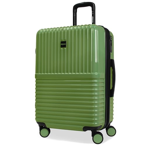 World Traveler Dejuno Tonal Hochwertiger Hartschalen-Koffer aus Polycarbonat, erweiterbar, mit TSA-Schloss, Matcha, 24-inch, Dejuno Tonal Hochwertiger Hartschalen-Koffer aus Polycarbonat, erweiterbar, von World Traveler