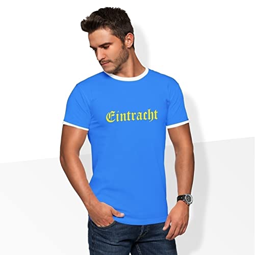 World of Football Ringer T-Shirt Old Eintracht blau - XXL von World of Football