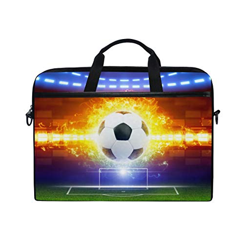 WowPrint Laptop-Hülle, Fußball / Sport / Laptop Tasche mit Schultergurt mit Griff, tragbare Notebook-Tasche für 13 13,3 14 15 Zoll von WowPrint
