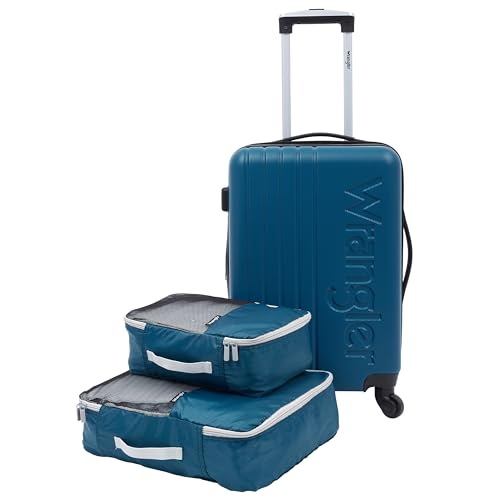 Wrangler Handgepäck-Set, Blau, 20" Carry-On, Handgepäck-Set von Wrangler
