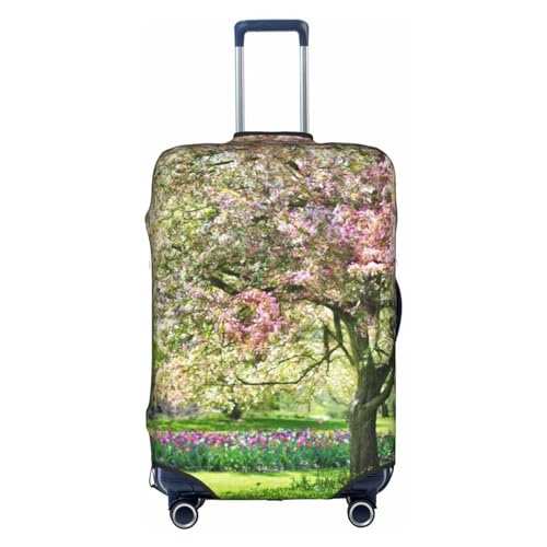 Kofferabdeckung, elastisch, passend für 45,7 - 76,2 cm große Gepäck, Fische im Meer, Rosa Blumen auf dem Baum, S von Wratle