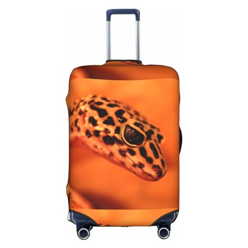 Kofferabdeckung, elastisch, passend für 45,7 - 76,2 cm große Gepäckstücke, Arctic Owl, Leopard Little Gecko, M von Wratle