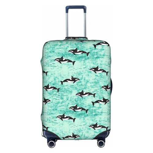 Wratle Kofferabdeckung, elastisch, passend für 45,7 - 76,2 cm Gepäck, Elch und Vögel, Pazifischer Ozeanwal, M von Wratle