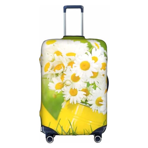 Wratle Kofferabdeckung, elastisch, passend für 45,7 - 76,2 cm große Gepäckstücke, farbige Quallen, Sommer Floral Gänseblümchen Blume, M von Wratle