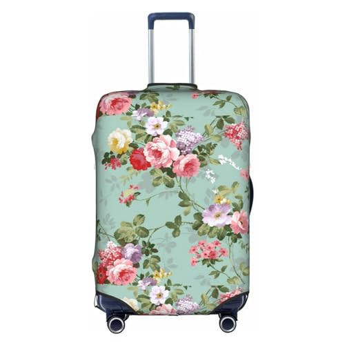 Wratle Kofferabdeckung, elastisch, passend für 45,7 - 76,2 cm große Gepäckstücke, farbige Quallen, Vintage-Blumenmuster, L von Wratle