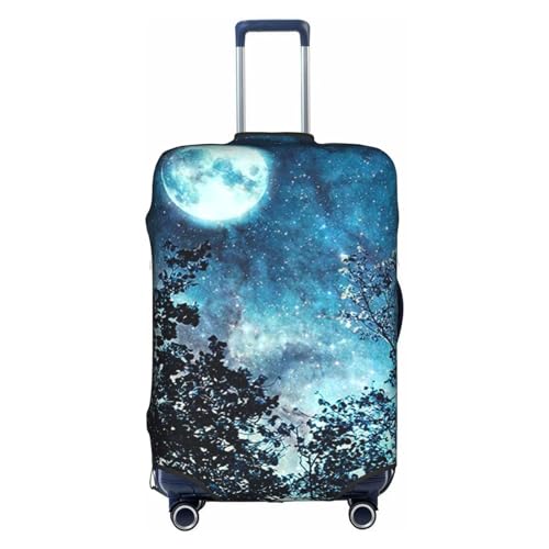 Wratle Kofferabdeckung, elastisch, passend für 45,7 - 76,2 cm große Gepäckstücke, rosa Lotusblumen, Blue Moon, S von Wratle