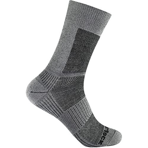 Wrightsock Coolmesh II Merino Crew Socken, Grey-Smoke, S von Wrightsock
