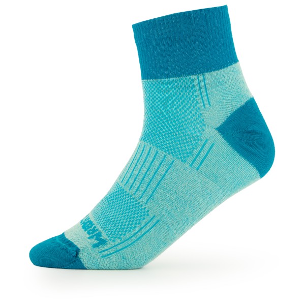 Wrightsock - Coolmesh II Quarter - Wandersocken Gr M türkis von Wrightsock