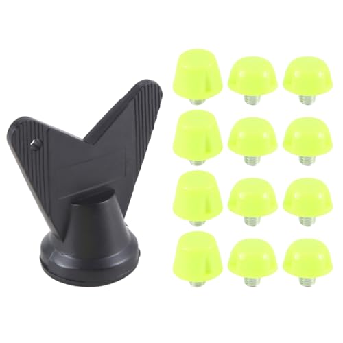 Wrtysully 12 Stück Fußballschuh-Spikes, M5-Gewindeschraube, 7 Mm, 10 Mm, rutschfeste Ersatzstollen, Grün Wrtysully 12 Stück Fußballschuh-Spikes, M5-Gewindeschraube, 7 Mm, 10 Mm, rutschfeste Ersatzstollen, Grün von Wrtysully