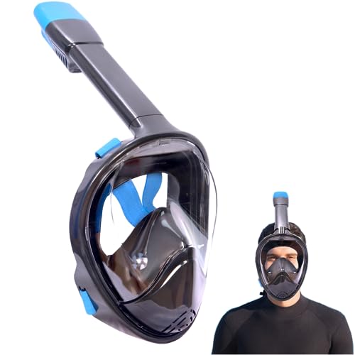 Wsobue Tauchmaske,Vollmaske Schnorchelmaske Anti-Fog Anti-Leck,180° Sichtfeld kompatible Maske Taucherbrilie für Erwachsene und Jugend von Wsobue