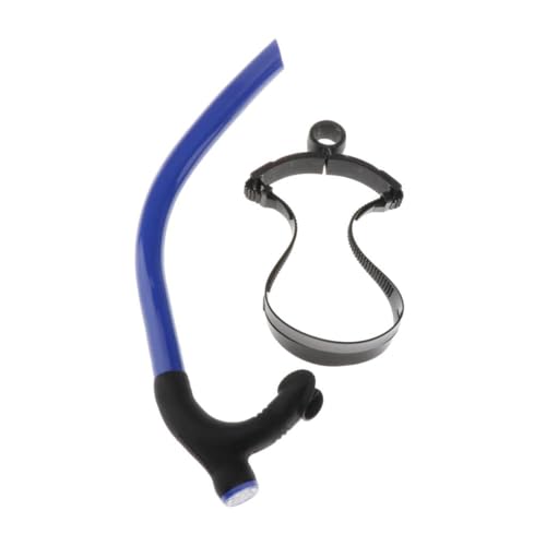 Dry Snorkel Schwimmen Front Breathing Tube Training, Erwachsene Schnorchel Tauchschlauch zum Schnorcheln und Tauchen (Blau) von Wulachaka