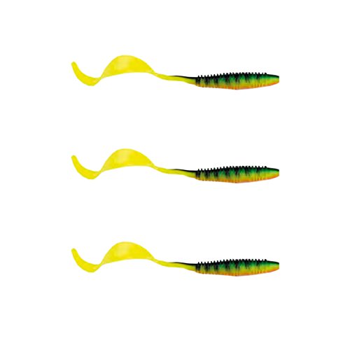 3 STK Wurm Twister Softbaits 13 cm Gummiköder Barsch Kunstköder Angelköder Hecht (02) von Wurmbaden