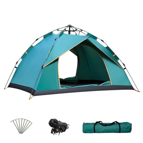 WxMTykx Campingzelt 2–3/3–4 Personen Outdoor-Kuppelzelt Automatisches Einfaches Pop-Up-Zelt Strand-Camping-Klappzelt Mit Tragetasche Einfacher Aufbau (Color : Green, Size : 200 * 150 * 125cm) von WxMTykx
