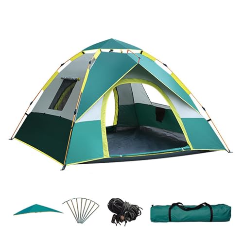 WxMTykx Campingzelt 2–3/3–4 Personen Outdoor-Kuppelzelt Automatisches Pop-Up-Zelt Strandcamping-Klappzelt Mit Tragetasche Blockiert Wind Und Regen 2 Türen 2 Fenster ( Color : Green , Size : 200*195*13 von WxMTykx