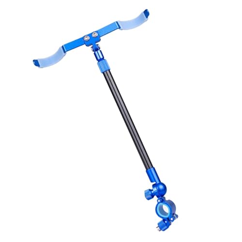 Wynrzyj Tragbare Boote Angelrutenhalter Rack 180 ° Rotierende Aluminiumhalterung Halten 2 Stangen Faltbare Teleskopische Abnehmbare Halterstange von Wynrzyj