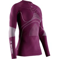 X-BIONIC Energy Accumulator 4.0 langarm Funktionsshirt Damen plum/pearl grey M von X-BIONIC