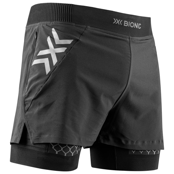X-Bionic - Twyce Race 2in1 Shorts - Laufshorts Gr L;M;S;XL;XXL schwarz/grau von X-BIONIC
