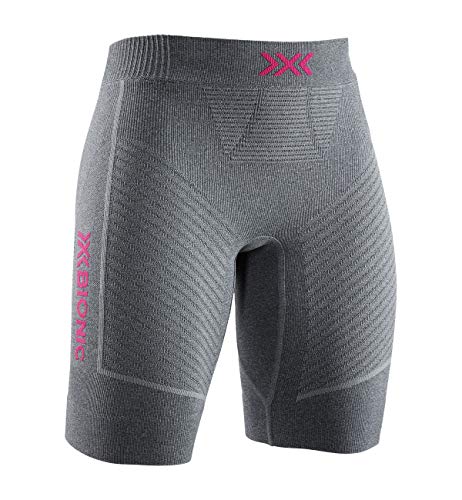 X-Bionic Damen Pl-invent Shorts, G016 Dolomite Grey Melange/Neon Flamingo, M EU von X-Bionic