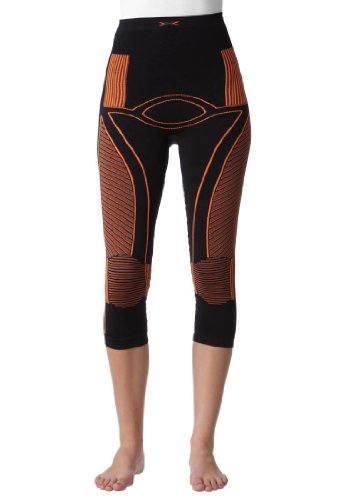 X-Bionic Erwachsene Funktionsbekleidung Lady EN Accumulator UW Pants Medium, Black/Orange, L/XL von X-Bionic