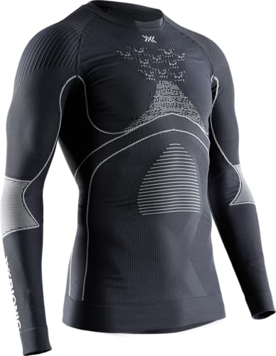 X-Bionic Herren Energy Accumulator 4.0 Shirt Round Neck Long Sleeves Men, Charcoal/Pearl Grey, XL von X-Bionic