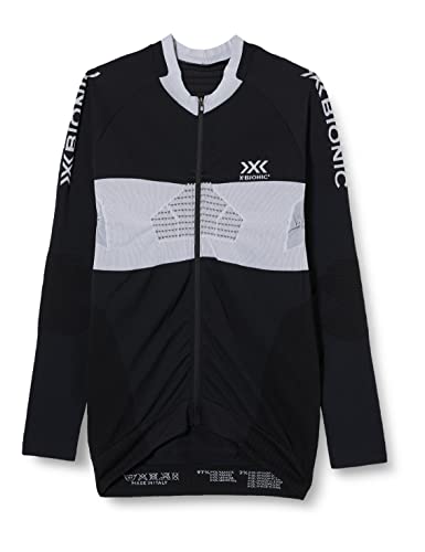 X-Bionic Herren Invent 4.0 Cycling Race Zip Long Sleeves Men Radfahren Mtb Jersey Langarmshirt, B036 Black/Charcoal, L EU von X-Bionic