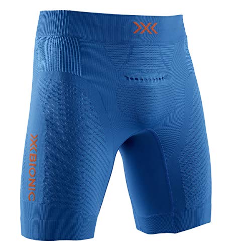 X-Bionic Herren Invent Run Speed Shorts, A005 Teal Blue/Kurkuma Orange, L EU von X-Bionic