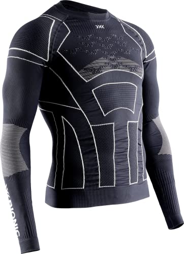 X-Bionic Herren Moto Energizer 4.0 Light Long Sleeve T Shirt, B025 Charcoal/Pearl Grey, L EU von X-Bionic