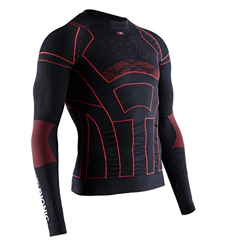 X-Bionic Herren Energizer T Shirt, B019 Opal Black/Signal Red, S EU von X-Bionic