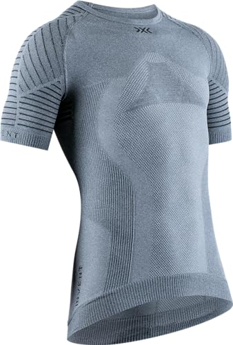 X-Bionic Men's Invent 4.0 Light Shirt Short Sleeve Men T, Grey Melange/Anthracite, M von X-Bionic