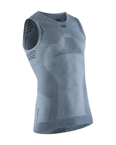 X-Bionic Men's Invent 4.0 Light Singlet Men T-Shirt, Grey Melange/Anthracite, XL von X-Bionic