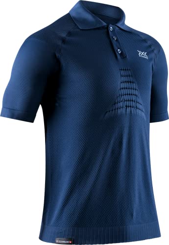 X-Bionic Men's Invent 4.0 TRAVEL Polo Shirt Short Sleeves Men, Navy/Blue, XXL von X-Bionic