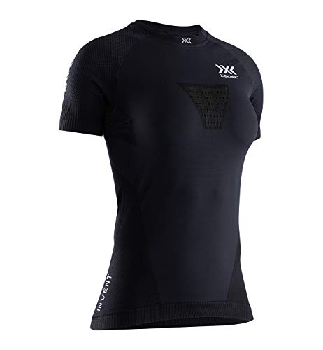 X-Bionic Short Sleeve Women Invent Run Speed Shirt T, Opal Black/Arctic White, M von X-Bionic