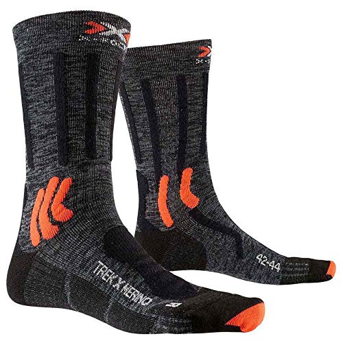 X-Socks X-Bionic X-Bionic Unisex Trek X Merino Socken, G195 Grey Duo Melange/X-Orange/Black, 38 EU X-Bionic X-Bionic Unisex Trek X Merino Socken, G195 Grey Duo Melange/X-Orange/Black, 38 EU von X-Socks