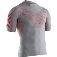 X-BIONIC Twyce G2 kurzarm Laufshirt Herren dolomite grey/sunset orange XL von X-BIONIC