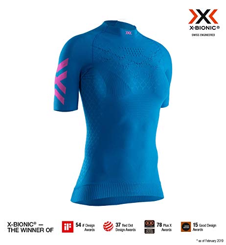 X-BIONIC Twyce T-Shirt A004 Teal Blue/Neon Flamingo XL von X-Bionic