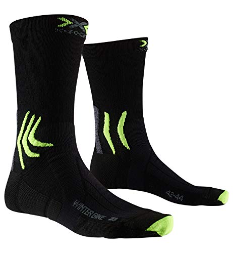 X-Bionic X-Socks X-Bionic Winter Bike Socken, B054 Black/Grey/Phyton Yellow, 35-38 von X-Socks