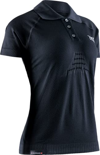 X-BIONIC Women's Invent 4.0 TRAVEL Polo Shirt Short Sleeves Women, Black/Anthracite, XS von X-Bionic