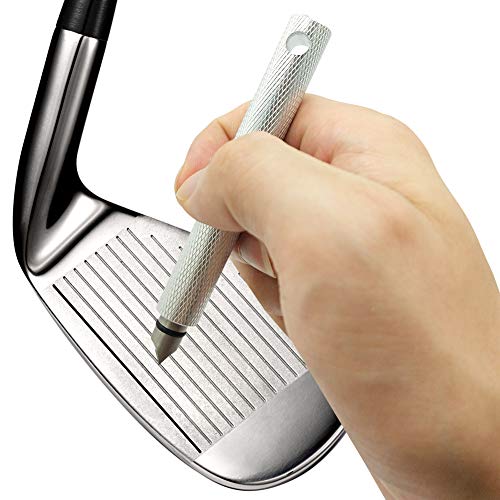 Golfschläger-Rillenschärfer Schärfwerkzeug Re-Rillen-Reinigungswerkzeug und Reiniger für Keile und Eisen (Silber) von X·CELLENT