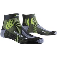 X-SOCKS Marathon Retina Socken black melange/effektor green 45-47 von X-SOCKS