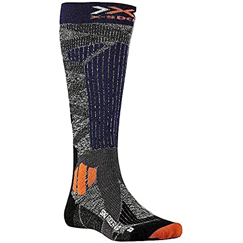 X-Socks X-Bionic Unisex Ski Rider Socken, G212 Stone Grey/Melange Blue, 41 EU von X-Socks