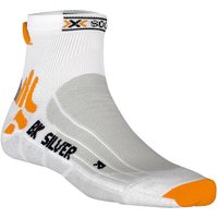 X-SOCKS Biking Silver weiß-grau Radsocken, für Herren, Größe S, Fahrradstrümpfe, von X-Socks