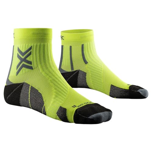 X-Socks® RUN PERFORM ANKLE, Fluo Yellow/Opal Black, 45-47 von X-Socks