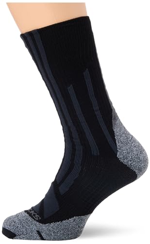 X-Socks® TREKKING PERFORM DUAL LAYER CREW, Schwarz/CHARCOAL, 39-41 von X-Socks